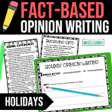 Fact-Based Holidays Opinion Writing with Articles for Chri