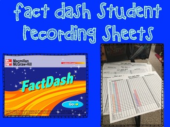 Preview of Fact Dash Multiplication, Division, Adding & Subtracting Student Recording Sheet