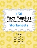 Fact Families - Multiplication and Division Worksheets