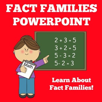 Preview of FACT FAMILY FAMILIES Activity PowerPoint Lesson Kindergarten 1st 2nd 3rd Grade