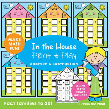 Preview of Fact Families - Addition and Subtraction {Fact House}