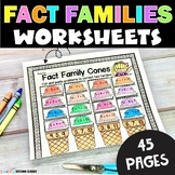 Fact Families Addition and Subtraction Independent Work Packet Morning Tubs