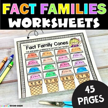 Preview of Fact Families Addition and Subtraction Independent Work Packet Morning Tubs