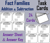 Fact Families Task Cards Activity 1st 2nd 3rd Grade Additi