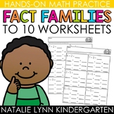 Fact Families Addition and Subtraction to 10 Math Worksheets