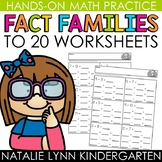 Fact Families Addition and Subtraction to 20 Math Worksheets