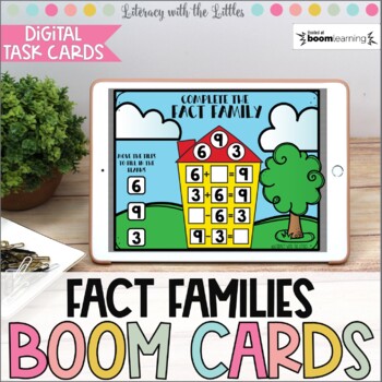 Preview of Fact Families BOOM Cards™  Digital Addition & Subtraction Math Facts Practice