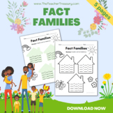 Fact Families - Blank/Empty Fact Family Houses (Spring Theme)