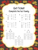 Fact Families Exit Ticket