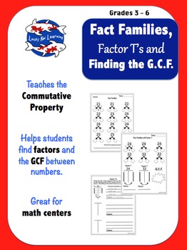 Preview of Fact Families, Factor T's, and Finding the GCF