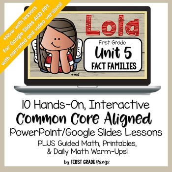 Preview of Fact Families First Grade Math Lessons, Guided Math & Worksheets