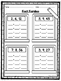 Fact Families Freebie- Multiplication and Division