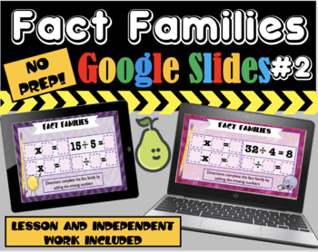 Preview of Fact Families Google Slides Version 2