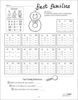 fact families multiplication division facts common core aligned