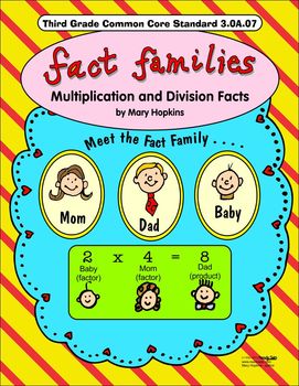 Preview of Fact Families - Multiplication & Division Facts - Common Core Aligned