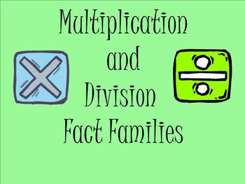 Preview of Fact Families - Multiplication and Division - Smartboard