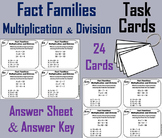 Fact Families Task Cards Activity 2nd 3rd 4th Grade Multip