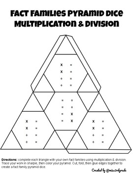 Preview of Fact Families Pyramid Dice: Multiplication and Division