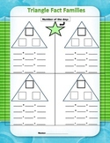 Math Fact Families - Triangle Method Worksheet