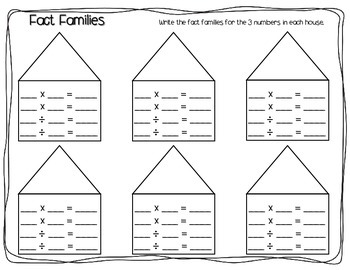 Fact Families Worksheet Pack [multiplication & division] | TpT