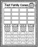 Fact Families Cut and Paste Worksheet - Addition and Subtr