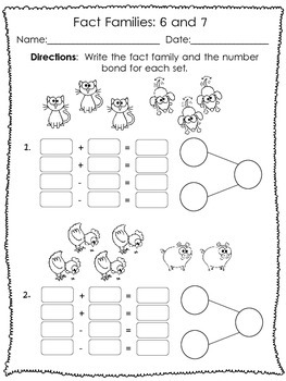 Fact Families & Number Bond by Brandy Shoemaker | TpT