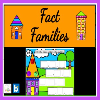 Preview of Fact Families BOOM CARDS