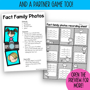 Fact Families for Division Lesson Plan Game and Activities for 3rd ...