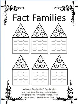 Fact Families/Missing Addend/Open-Ended Worksheets | TpT