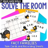 Fact Family 1st Grade Math Task Cards Solve the Room