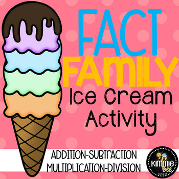 Preview of Math Fact Family Ice Cream Activity