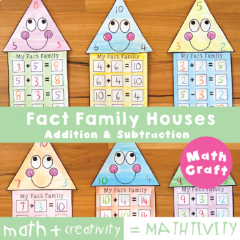 Preview of Fact Family Addition and Subtraction Math Craft