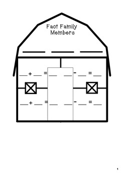 Fact Family Barn Organizer Pdf Version Tpt