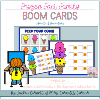 Preview of Fact Family Boom Cards™ for Addition and Subtraction