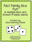 Fact Family Dice Game {Multiplication and Division Freebie}