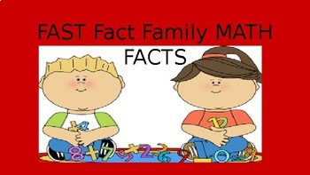 Preview of Fact  Family Fast Math Facts