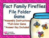 Fact Family Fireflies File Folder Game
