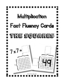 Fact Family Flash Cards: SQUARE Numbers Multiplication Fac