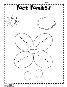 Preview of Fact Family Flower *Editable*
