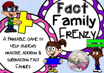 Preview of Addition & Subtraction 'Fact Family Frenzy' Board Game