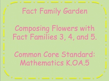 Preview of Fact Family Garden
