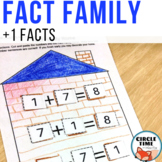 Fact Family Home with Subtracting / Adding One More Worksheets