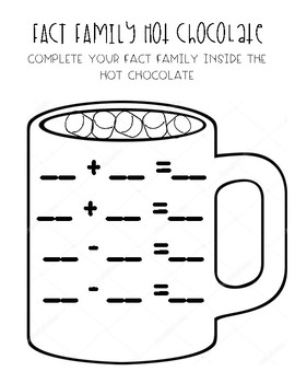 Preview of Fact Family Hot Chocolate