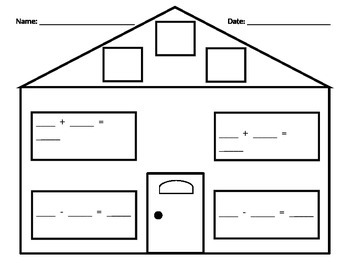 Preview of Fact Family House Worksheet