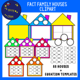 Fact Family Houses Clipart