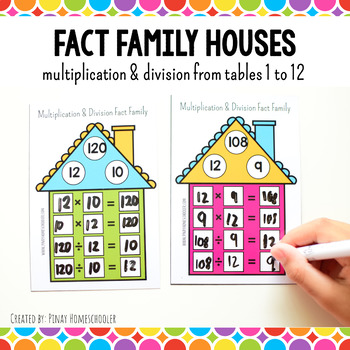 fact family houses multiplication and division by pinay homeschooler shop