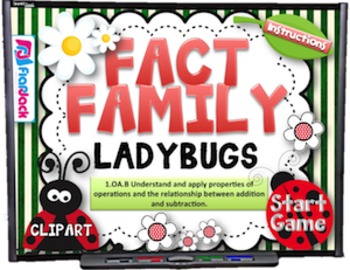 Preview of Fact Family Ladybugs Smart Board Game