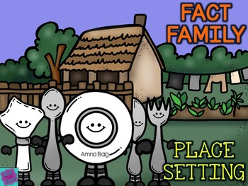 Preview of Fact Family Place Setting Craftivity - Thanksgiving