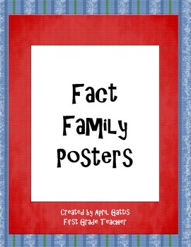 Preview of Fact Family Posters to 10