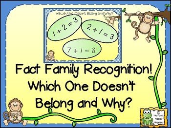 Preview of Fact Family Recognition Which One Doesn't Belong and Why